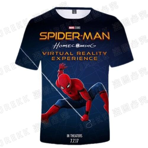 2021 New Summer Spider-Man Printed 3D T-shirt Men Women Children Summer Cool Spiderman Tee Tops Streetwear T Shirt Boy girl Kids