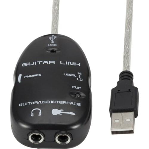 Guitar to USB Interface Link Cable Adapter Audio Connector Recorder for PC/Computer guitar accessories guitar parts