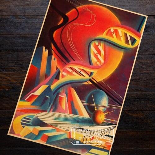 Journey Deep Space External Galaxy Classic Retro Vintage Kraft Poster Canvas DIY Wall Sticker Home Bar Posters Decor Gift
