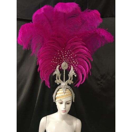 Latin dance Samba accessories Fashion exquisite headdress feathers Delicate dance shows accessories