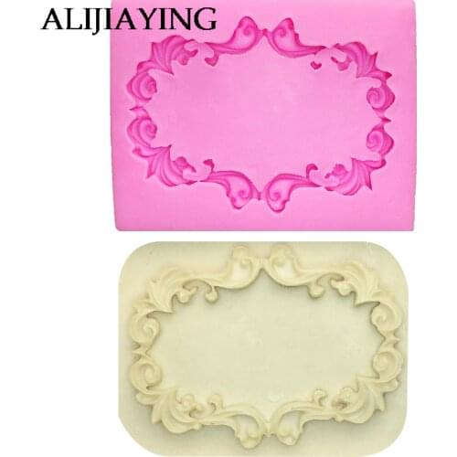 M1113 Leaf Vine Lace Silicone Mold Fondant frame Cake Decorating Tools Kitchen Baking Molds Candy Chocolate Gumpaste Moulds