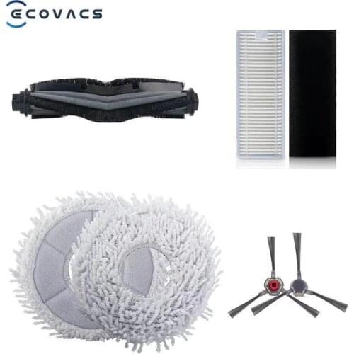 Mop Cloths Side Brush Main Brush Hepa Filter Replacement Kit for ECOVACS Deebot N9+ Robot Vacuum Cleaner Accessories