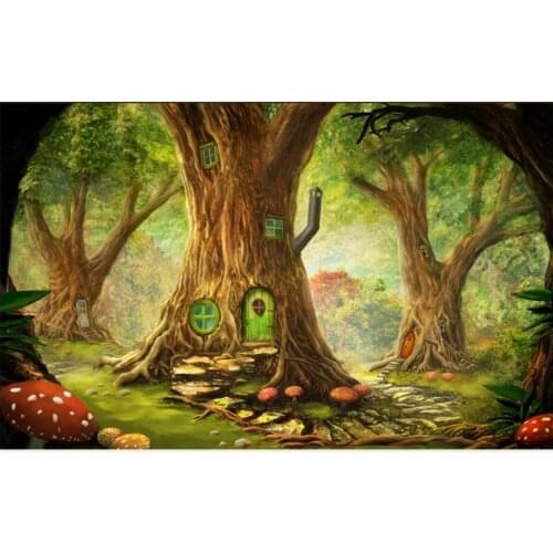 Custom mural 3d photo wallpaper Cartoon forest tree house childrens room home decor wallpaper for walls 3 d in rolls