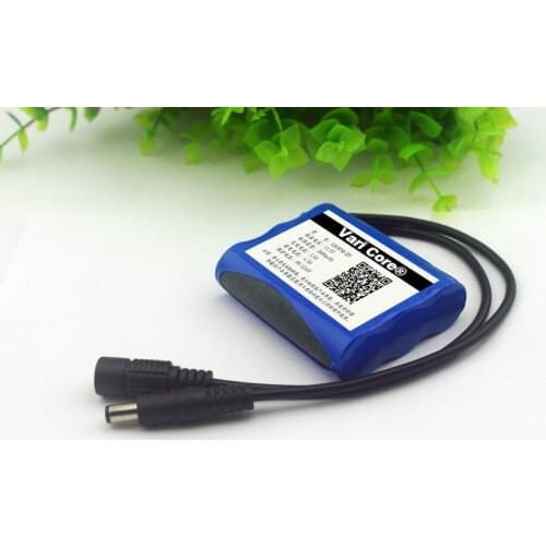 New 12 V 2600 mAh lithium-ion Battery pack CCTV Camera battery 12.6 V to 11.1 V black double 5.5 mm