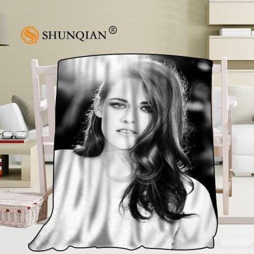 Custom Kristen Stewart Blanket Blending Fabric 56x80inch 50X60inch 40X50inch Sofa Bed Throw Blanket Kid Adult Warm Blanket