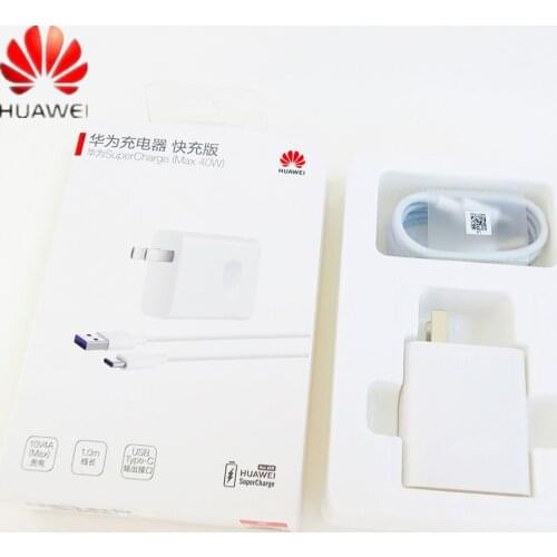 Original Huawei charger 40W Supercharge 5A Type C cable For P30 40 Pro Mate 30 20 10 20 Pro P20 Pro P10 Honor 20 magic 2 10