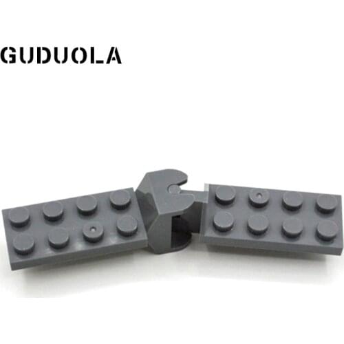 Guduola Hinge Plate 2x4 with Articulated Joint Assembly Male/Female 3640+3639 MOC Build Small Brick Education Toy 20pcs/LOT