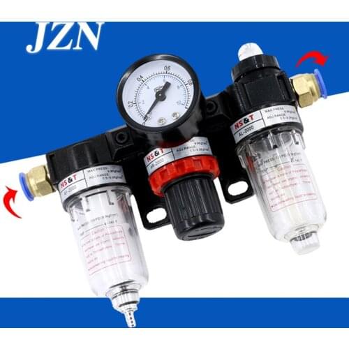 Pneumatic Relief Valve Water Separator Air Compressor Air Filter AC2000 Air Supply Triple Unit AF+AR+AL