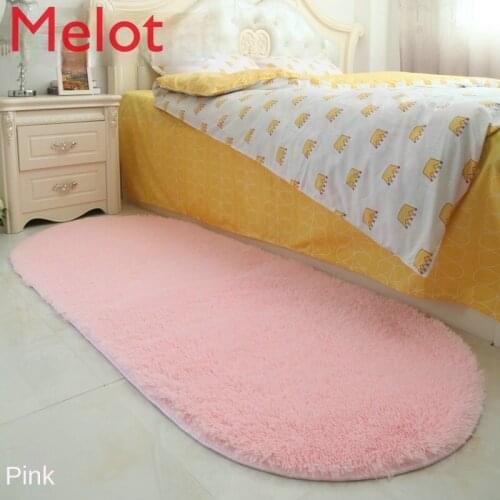 Bedroom Bedside Carpet Living Room Princess Pink Home Tatami Cute Oval Carpet Floor Mat