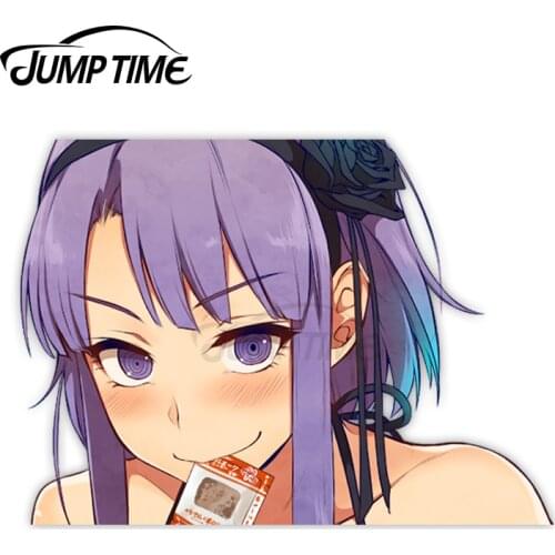 Jump Time Dagashi Kashi Shidare Hotaru 30 Sexy Big Head Anime Girl Vinyl Decal Waifu Peeker Car Stickers