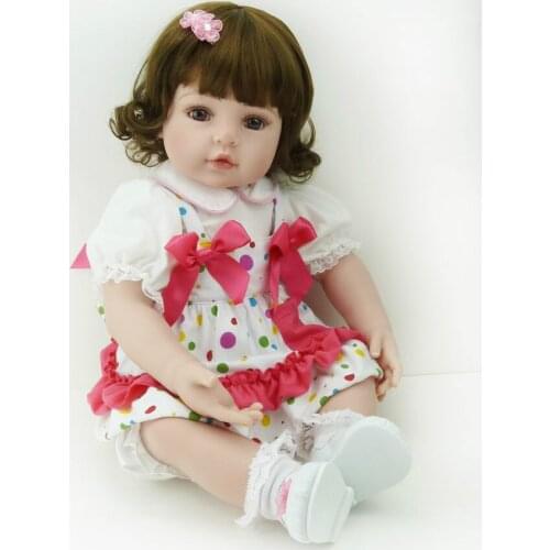 55cm Simulation Lifelike Silicone Vinyl Reborn Baby Doll Toys Christmas Birthday Gift Girl Brinquedos Play House Cute Newbabies