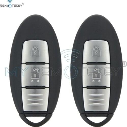 Remtekey 2pcs S180144102 2 button 433.92 mhz for Nissan Qashqai X-Trail with emergency key keyless entry SUV Smart key