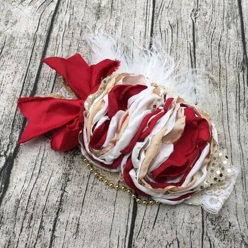 Christmas Red Flower Headband