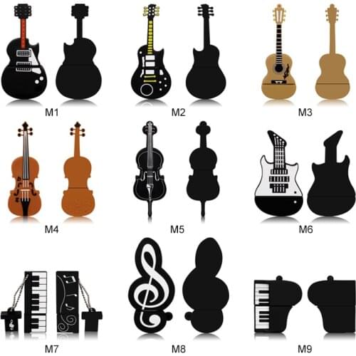 Musical instrument combination silicone pen drive 128 gb cartoon usb flash drive pendrive 16GB 32GB 64GB U disk memory pendrive