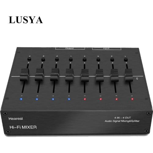 Lusya 4 in 4 out audio signal Mixing distribution pre-amplifier EQ Equalizer Headphone Amplifier T0927