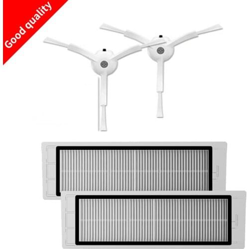 2PCS side brush+2PCS Hepa filter for xiaomi mi robot vacuum cleaner household robot vacuum cleaner spare parts main brush