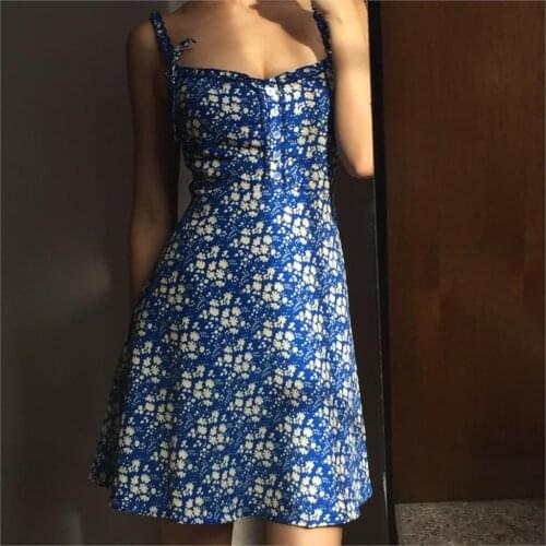 Women Dress New Arrival Summer Polyester A-line Zanzea Womens Dress 2020 New Fungus Girl Off-the-shoulder Waist Floral Print