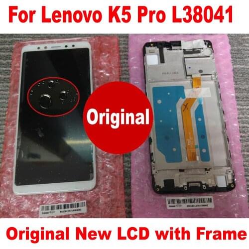 100% Original New Best Glass Sensor For Lenovo K5 Pro L38041 LCD Display 10 Point Touch Screen Digitizer Assembly with Frame