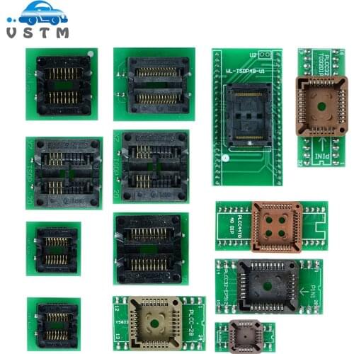 13pcs Adapter For Superpro Xeltek 610P USB ECU Programmer Burn Block Xeltek USB Superpro 610P Adapter Superpro Xeltek Adapter