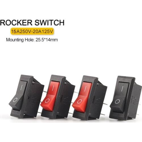 5PCS KCD3 Rocker Switch 15A/20A 250V/125V 33X16mm SPST 2/3Pin 2 Position Snap in ON/OFF ON/ON Car Dash Truck Boat Rocker Switch