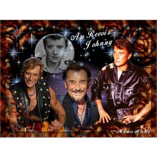 5D DIY Full Round Diamond Painting French Rock Singer Johnny Hallyday 3D Embroidery Cross Stitch Rhinestone Home Decor Gift Yy56