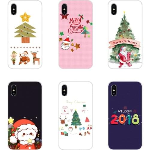 Accessories Phone Shell Covers For Apple iPhone X XR XS 11Pro MAX 4S 5S 5C SE 6S 7 8 Plus ipod touch 5 6 Cartoon Merry Christmas