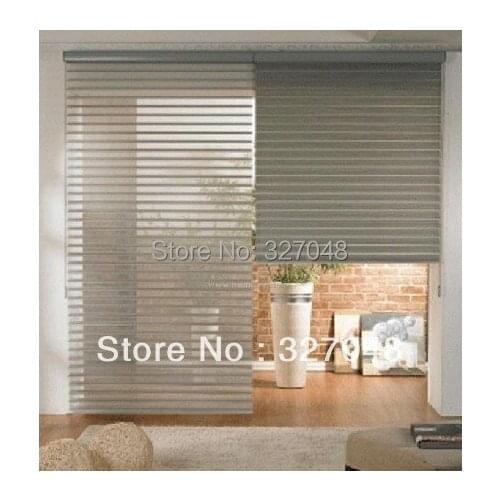 FREE SHIPPING Popular /double-layer roller blinds/fabric blinds window curtain/shangri-La blinds
