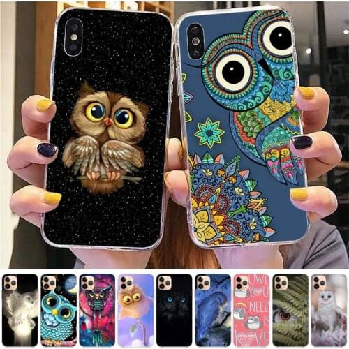 Yinuoda Owl Bird Phone Case for iPhone 11 12 pro XS MAX 8 7 6 6S Plus X 5S SE 2020 XR case