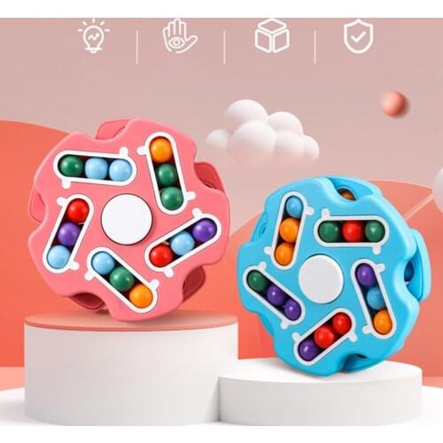 Color Small Beads Cube Toys for Kids Creative Decompression Educational Fun Learning Finger Toy for ADHD Autism Special Needs