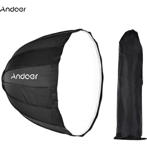 Andoer 70cm Photography Deep Parabolic Softbox Diffuser Universal Bowens Mount for Studio Portrait Video