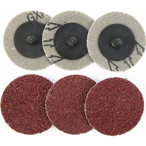 50pcs 2inch Sandpaper Pad Abrasive Paper Sanding Disc Sanding Discs Dry Grinding Flocking Woodworking for Electric Grinder