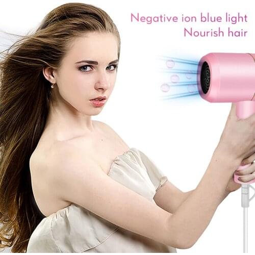 Hair Dryer Hot and Cold Wind with Diffuser Conditioning Powerful Hairdryer Heat Constant Temperature Negative Anion Blowdryer