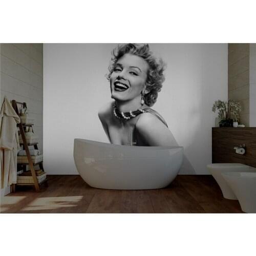 Marilyn Monroe Girl Wall Mural Photo Wallpapers Bedroom Vinyl Wall Paper Waterproof Wall Wallpaper Roll Papel De Parede 3D Sala