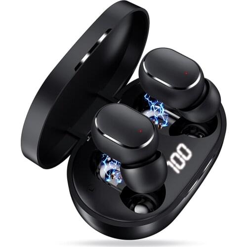 Kebidu TWS Bluetooth 5.1 Wireless Earphone HiFi Stereo music headphones Waterproof Sports Headsets With microphone LED display