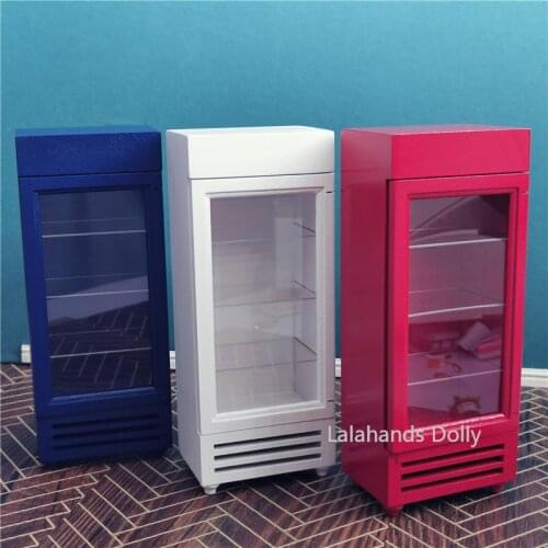 Dollhouse Mini Many Color Single Double Refrigerator Model for Dollhouse Supermarket Restaurant Furniture Decoration Accessories