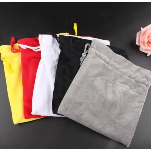 10 Pcs/Lot 11.5x14.5cm Double Thickening Soft Velvet Candy Bag Jewelry Pendant Earrings New Years Gift Bags Pouches