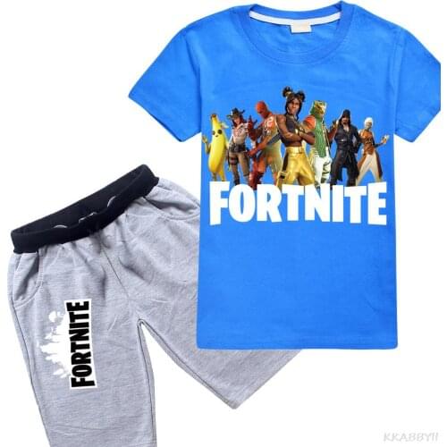 Fortnites Boys Fashion Clothing Cotton T shirt Kids Suits High Quality Children Tracksuit Clothes Kids Sport Tees Sets