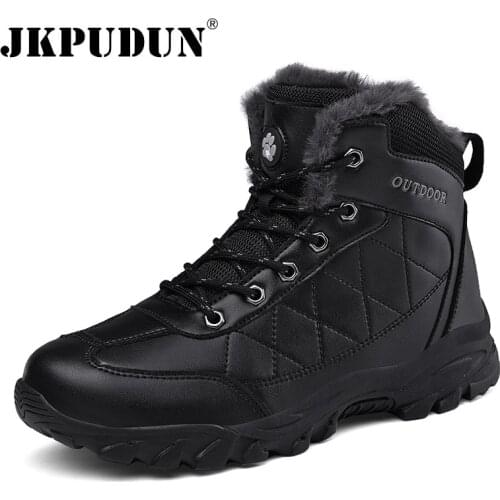 Winter Men Boots Fur Warm Men Snow Boots Classic Brand Shoes for Men Outdoor Non-slip Men Sneakers Retro Designer Men Shoes