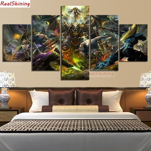 5pcs DIY Diamond Painting LOL game characters picture Full Square Diamond Embroidery Mosaic Picture Of Rhinestone H1556