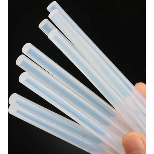 10Pcs 7*190mm White Translucent Hot-Melt Glue Sticks for Electric Glue Gun Craft Album Repair Rod Home Tools