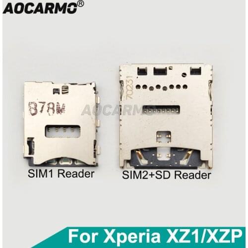 Dower Me MicroSd Card SIM Card Reader SIM1 SIM2 Holder Connector For Sony Xperia XZ Premium XZP G8142 G8141/ XZ1 G8341 G8342
