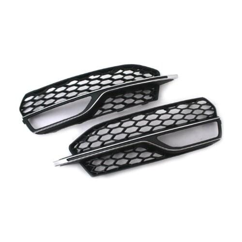 S Line Style Honeycomb Vented Chrome Trim Fog Light Grille for AUDI A3 8V