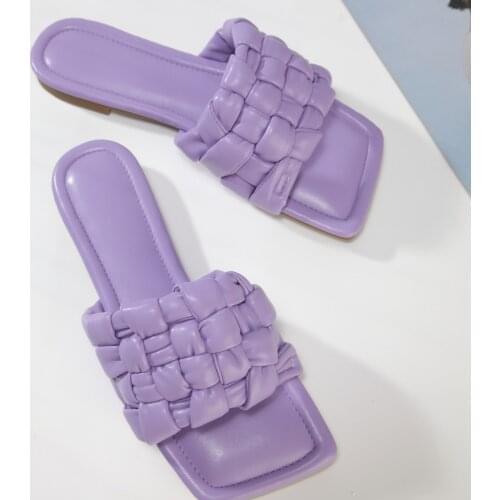 LOVIRS 2021 Women Brand Slippers Summer Slides Open Toe Flat Leisure Bradied Sandal Casual Shoes Beach Flip Flops Size 36-42