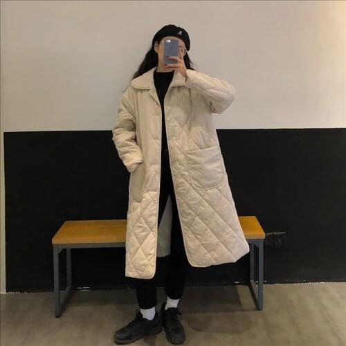 Control will firm offers to han edition of long thickening cotton-padded jacket coat jackets women