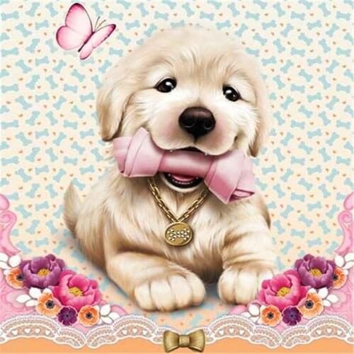 Pet Cartoon Animal Printed 11CT Cross Stitch Patterns DIY Embroidery DMC Threads Hobby Craft Handiwork Painting Room