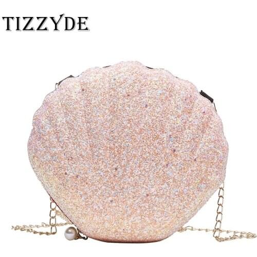 Chain Handbags New PU Mini Design Ocean Shell Bag Female Slung Pink Bag Female Wild Travel Shopping Single Product 2019 NSG158