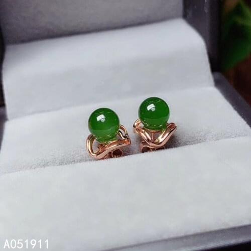 KJJEAXCMY fine jewelry natural Jasper 925 sterling silver women earrings new Ear Studs support test luxury