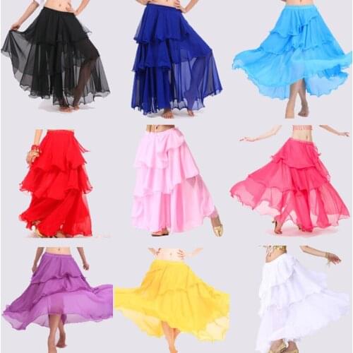2018 Hot Popular Cheap Belly Dance Beautiful Skirt Chiffon for Women Belly Dancing Costume on Sale