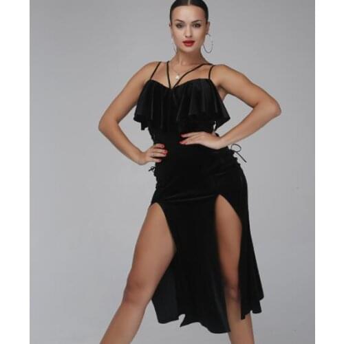 Lady performance dress Women latin dance clothes latin dance dress girls fringe tassel latin dance dresses dancer 90005