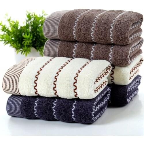 Soft Towel Set Striped Spa Beauty Face Towel Cotton Adult Children Bathing Shower Hand Towel Household Hotel Towel